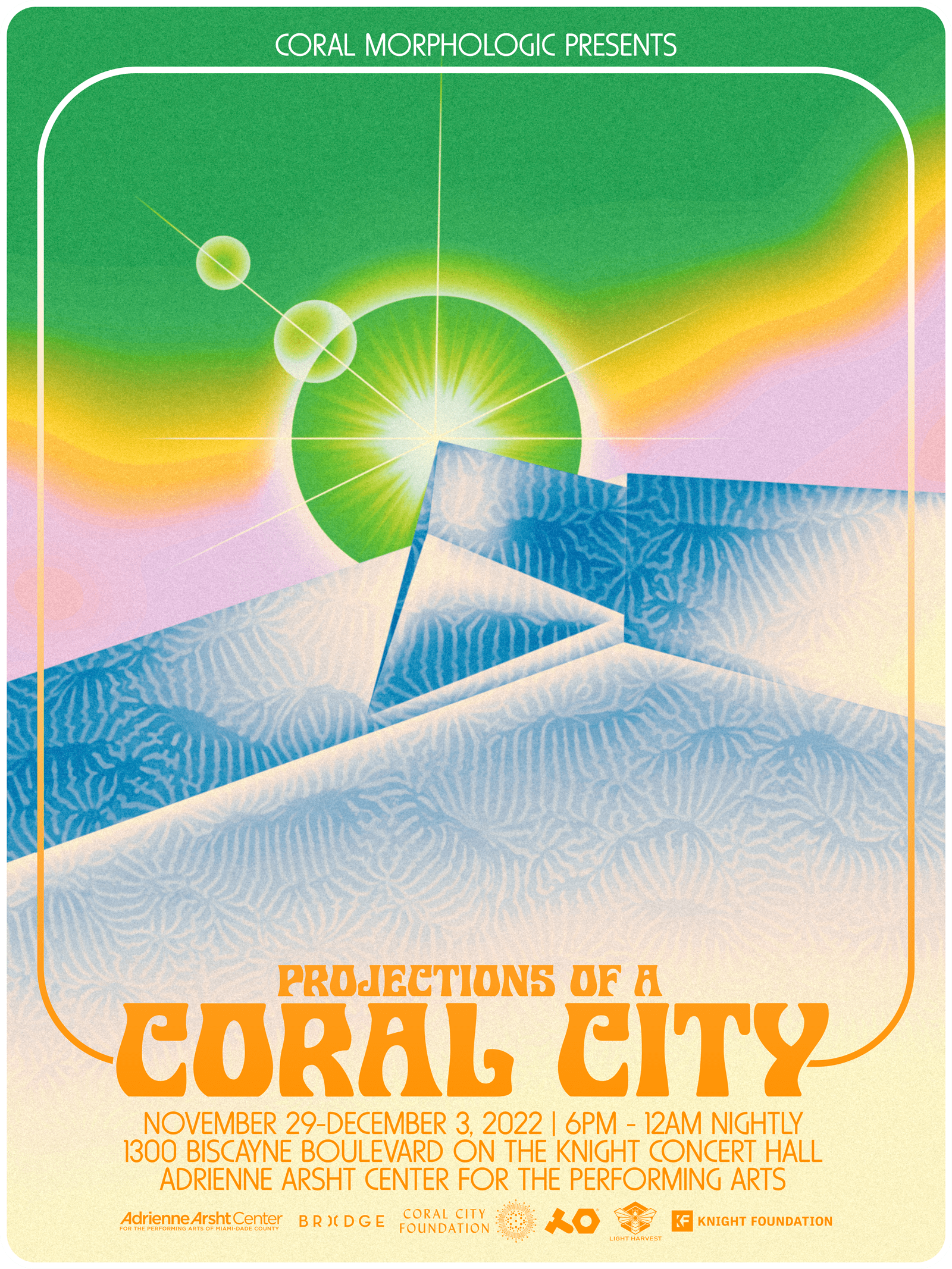 Official poster for Projections of a Coral City presented by Coral Morphologic